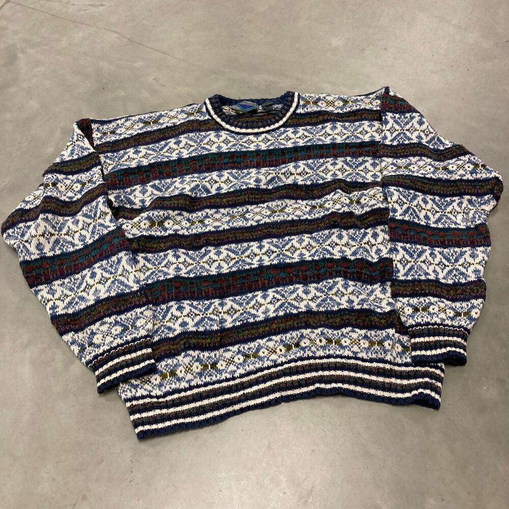 vintage etchings striped sweater